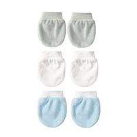 3Pairs Baby Cotton Soft Mitten Newborn Anti-eat Hand Anti-Grab Face Protect Glove 6