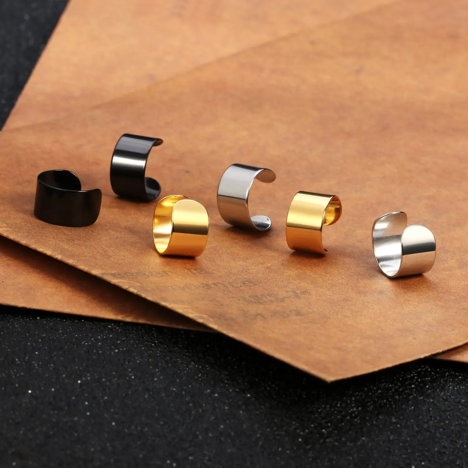 Unisex Stainless Steel Ear Clip Earrings 2pcs