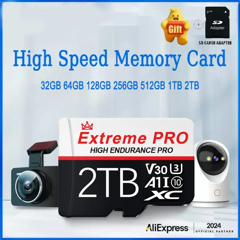 

Карта памяти Mini 128 ГБ Micro Card класс 10 256 ГБ U3 4K Ультра высокая скорость SD TF флэш-карта 512 ГБ 1 ТБ 2 ТБ для камеры телефона дрона ПК