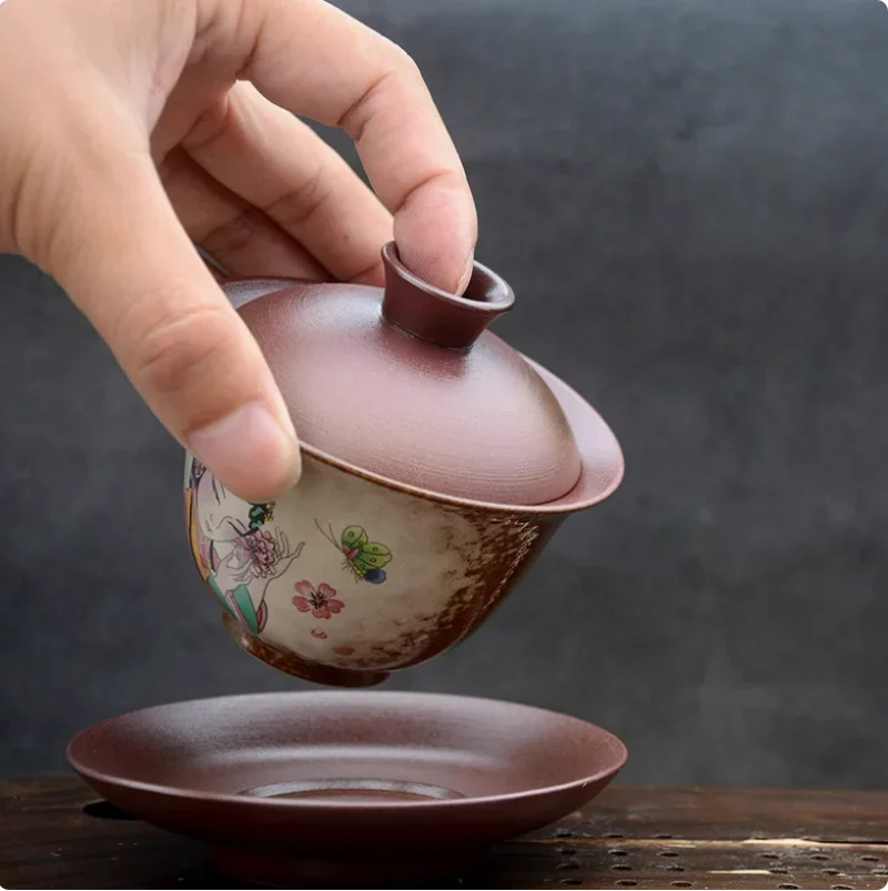 170cc Vintage Exquisite Ceramic Tea Cups Hand-painted Porcelain Master Cup Traditional Custom Teacup Chinese Tea Accessories