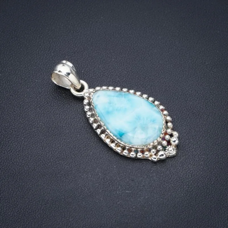 

StarGems Larimar Handmade 925 Sterling Silver Pendant 1.5" F3547