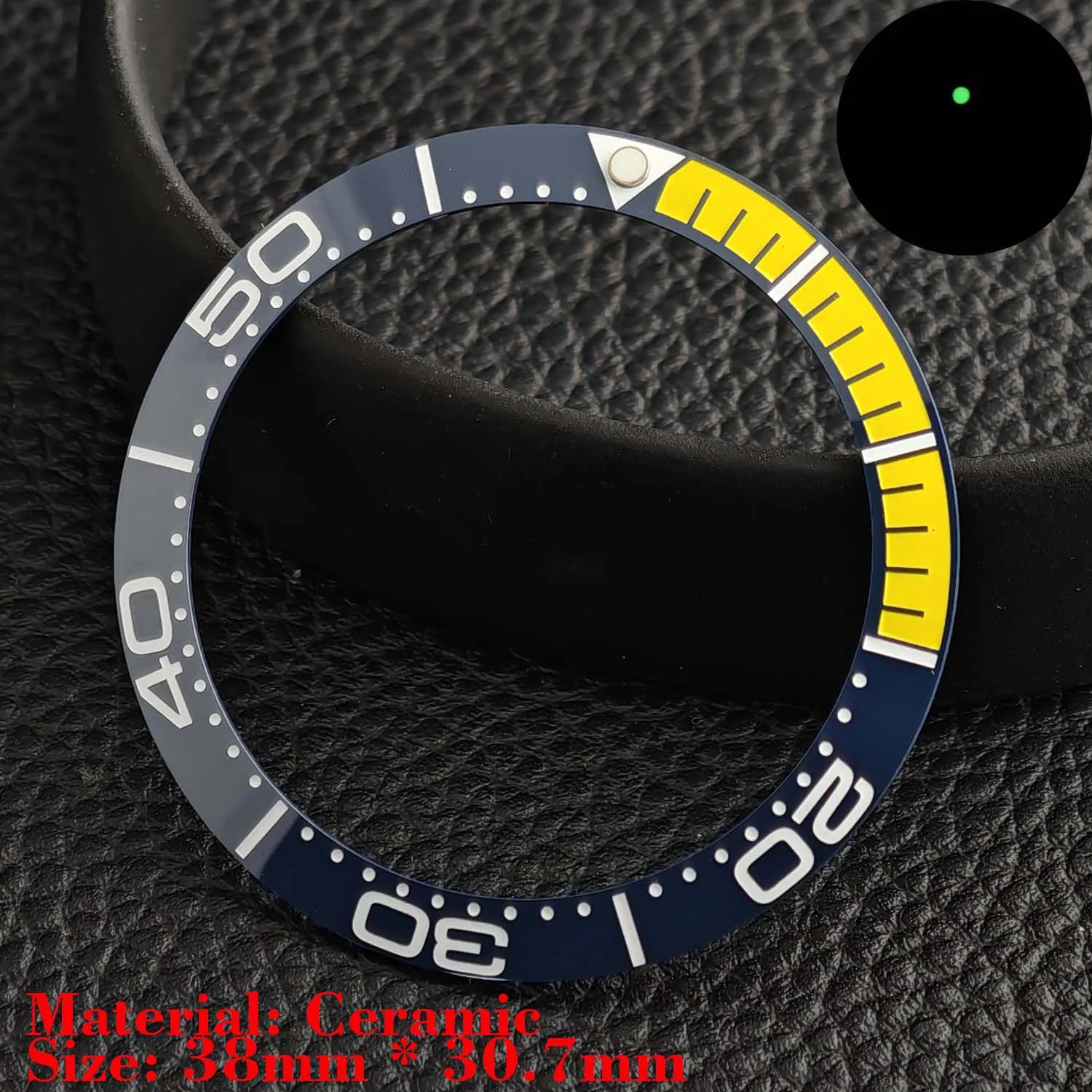 Ceramic Luminous Bezel Insert for Men's Watch - Premium Replacement Accessory