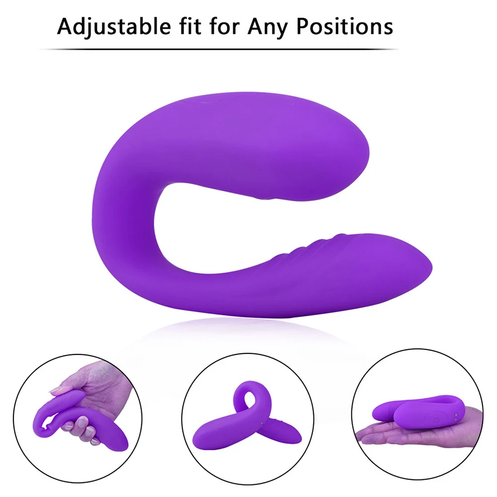 Vibrateur de succion de clitoris, gode portable en forme de U, sexe Oral, double stimulateur du point G, Masturbation féminine, sexe adulte_voghion.com