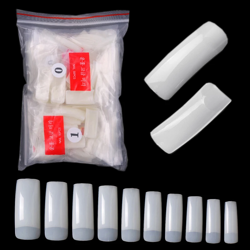 Fake Nails French Nails Nail Tips False Nails False Nail Tips Natural Full Cover 10 Sizes Set of 500