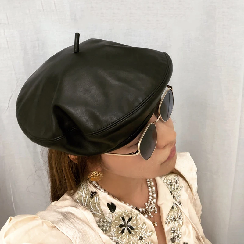 

Leather Beret Hats
