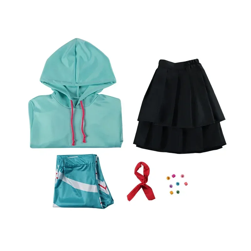 Anime Vanellope von Schweetz Cosplay Costume Adult Women Hoodie Skirt Stocking Suit Halloween Outfit Party Uniform