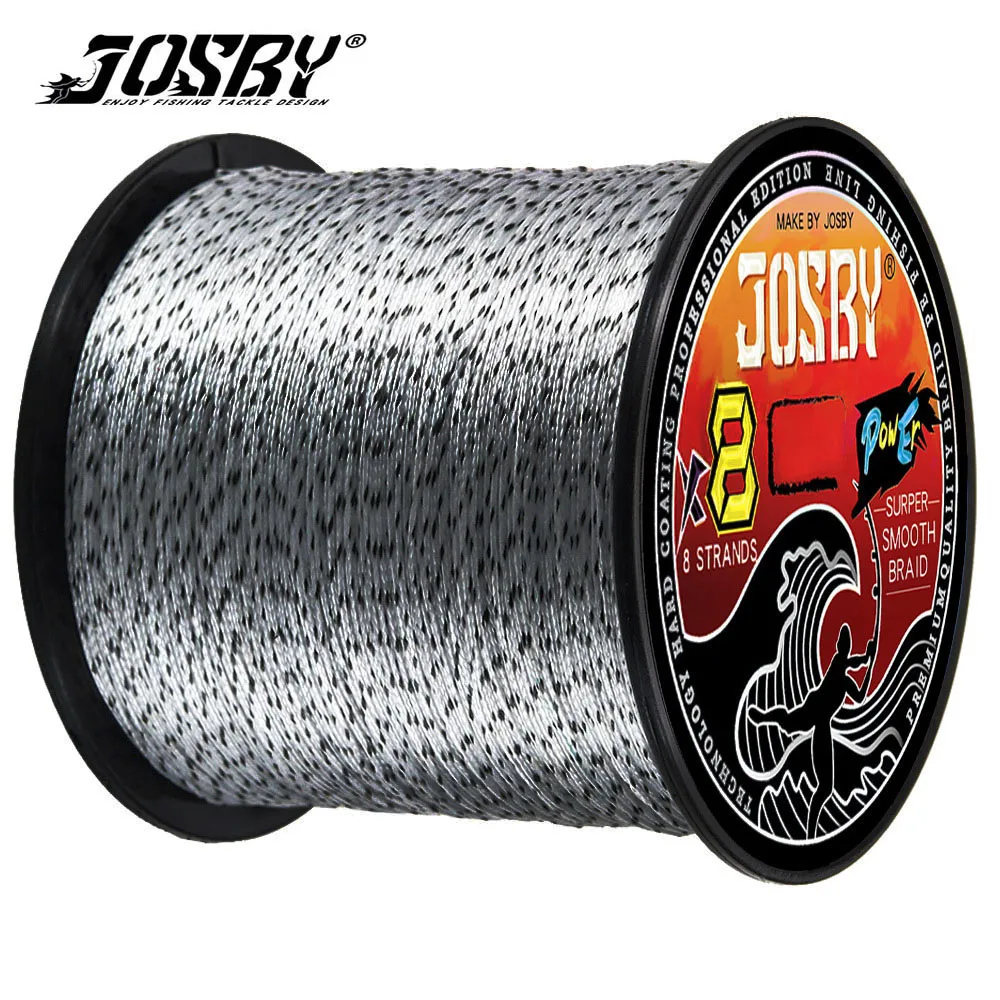 

JOSBY 8X Speckled плетеная рыболовная леска 8 нитей 100/300/500 м многонитевая прочная гладкая японская леска для карпа 100% PE проволока для морской рыбалки