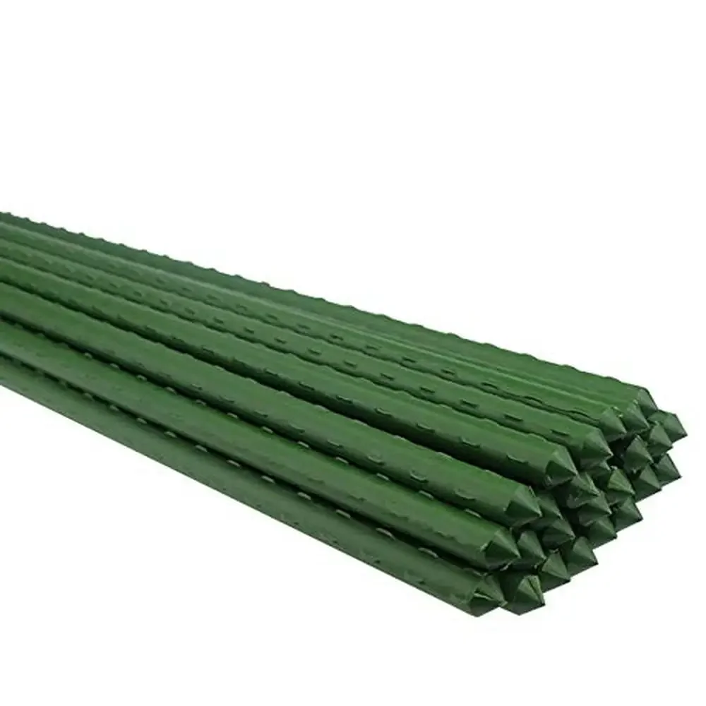 48" Metal Plant Stakes Garden Tomato Supports & Tree Sticks 50 Pack Sturdy & Weather Resistant For Potted Climbing Plants