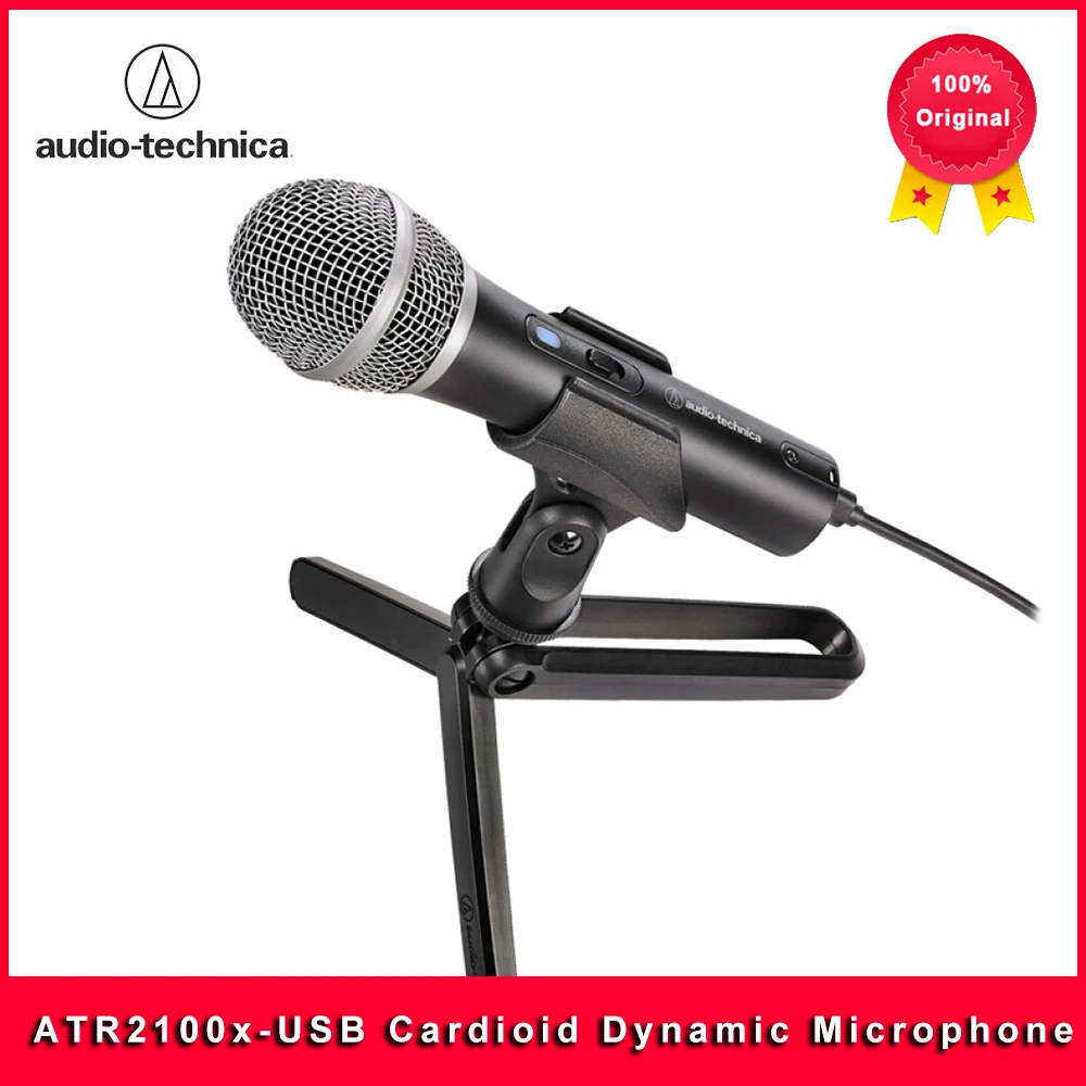 Original Audio Technica ATR2100x-USB Wired Cardioid Dynamic Microphone With XLR/USB Port,Headphone Jack, Headphone Volume Adjust 1
