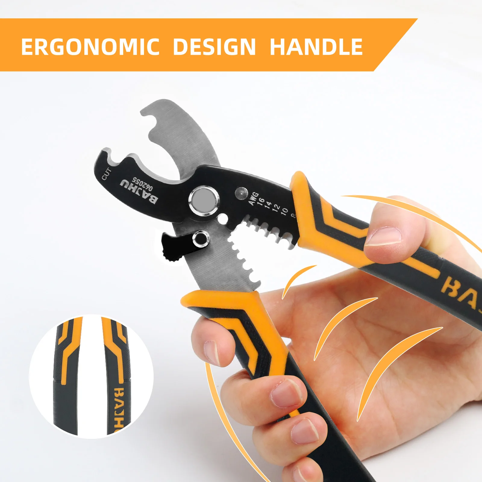BAIHU Wire Cutting Pliers Scissors Wire Strippers Multi-functional labor-saving mini wire cutters Powerful wire cutters 5