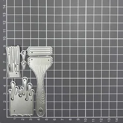 Digital Painting Brush Tools Metal Cutting Dies for DIY Crafts and Scrapbooking (2281)