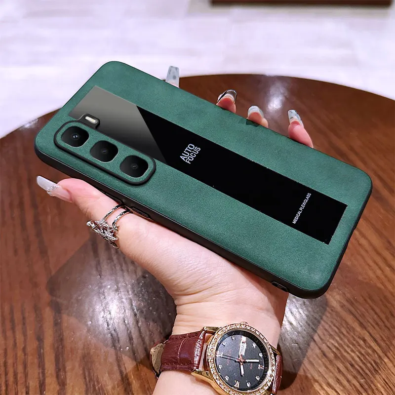 Luxury Leather Anti-Drop Case - Simple Business Style Cover