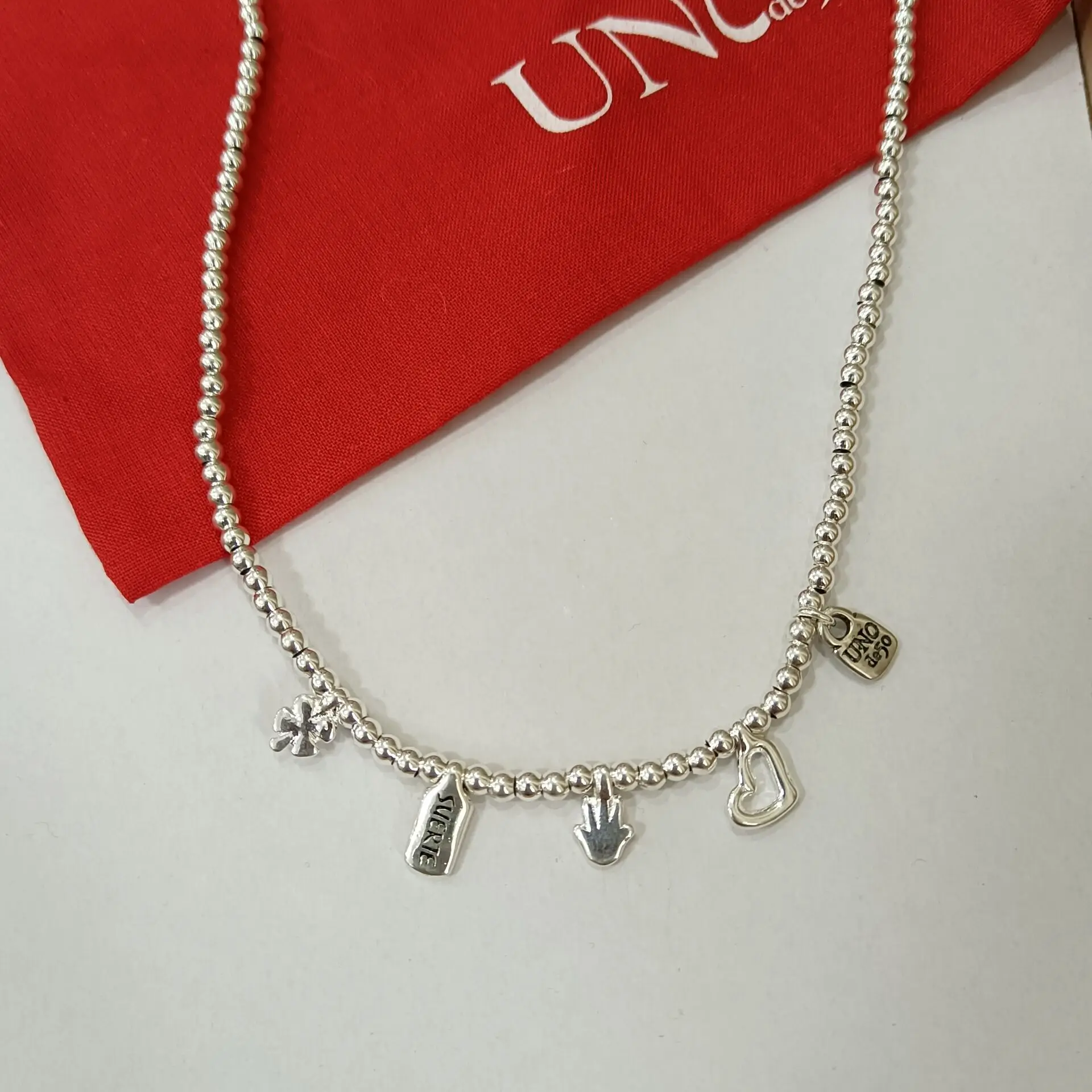 MAY new bead necklace silver buckle fashion belt logo wholesale European fashion gifts