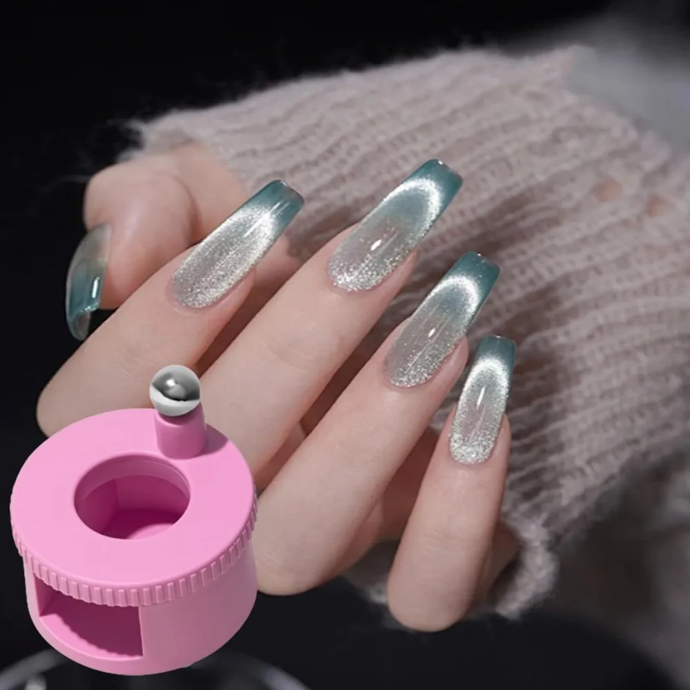 DIY 회전식 캣아이 마그넷 균일한 자력 넓은 빛깔 유리구슬 효과 캣아이 네일 마그넷 강력한 다기능