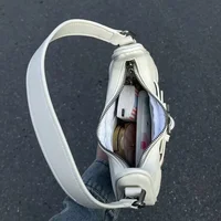 Vintage coréen décontracté mignon blanc étoile épaule sous les bras sac fourre-tout dames sacs à bandoulière en cuir Zip sacs à main sacs à main femmes 5