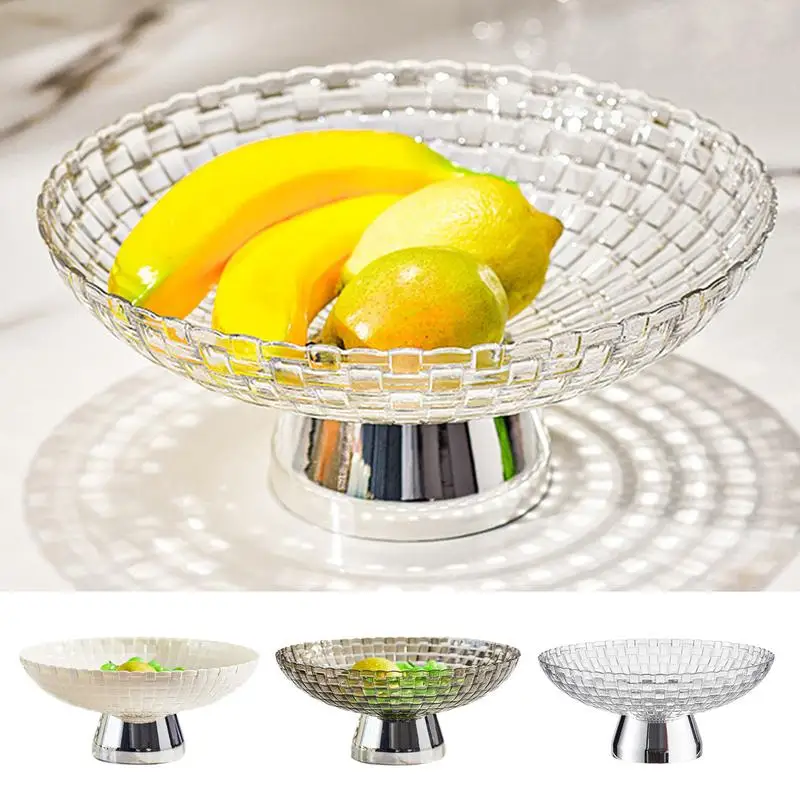 

Bowl for Fruit 10.9Inch Large Fruit Bowl with Draining Hole Decorative Fruit and Vegetable Holder with Removable Pedestal