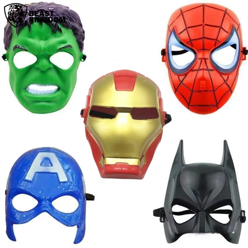 Cosplay mask Spider Man Mask Hulk Batman Cosplay Props Ironman Theme Party Mask Halloween Dress Up Boys Girls Birthday Gift BEAST KINGDOM