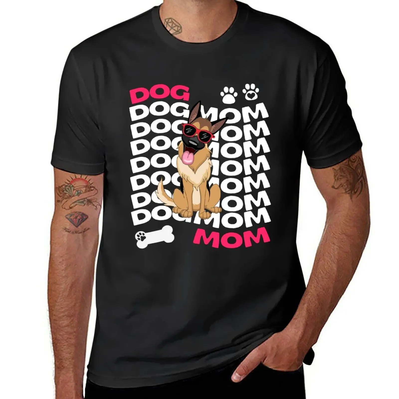 

New Cute Dog Mom German Shepard T-Shirt quick drying shirt vintage t shirt mens graphic t-shirts hip hop