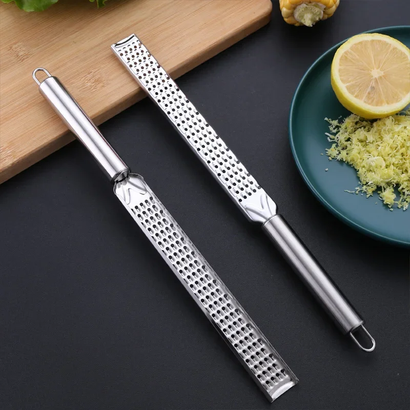 Stainless Steel Grater Cheese Long Planer Baking Handheld Cheese Grater Chocolate Lemon Peel Scraper Grinding Tool