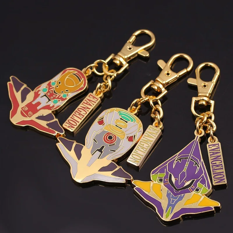 Evangelion Creative Cartoon Animation Decorative Zinc Alloy Keychain Pendant