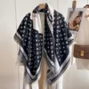 Women's Star Letter Cross-Border E-Commerce Fake Wool Double-Sided Shawl Thickened Large Square Scarf Factory Wholesale
