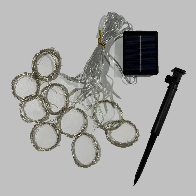 Description Picture 6 of item6M/3M Holiday Solar Curtain LED String Lights Outdoor Lighting Garland Christmas Garden Pavilion Wedding Decoration Fairy Light