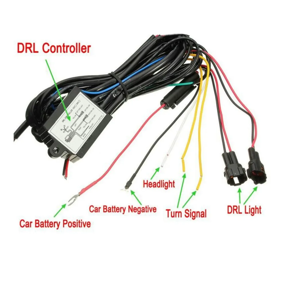 2018 Daytime Running Led Light Drl Relay Harness Control On Off Dimmer