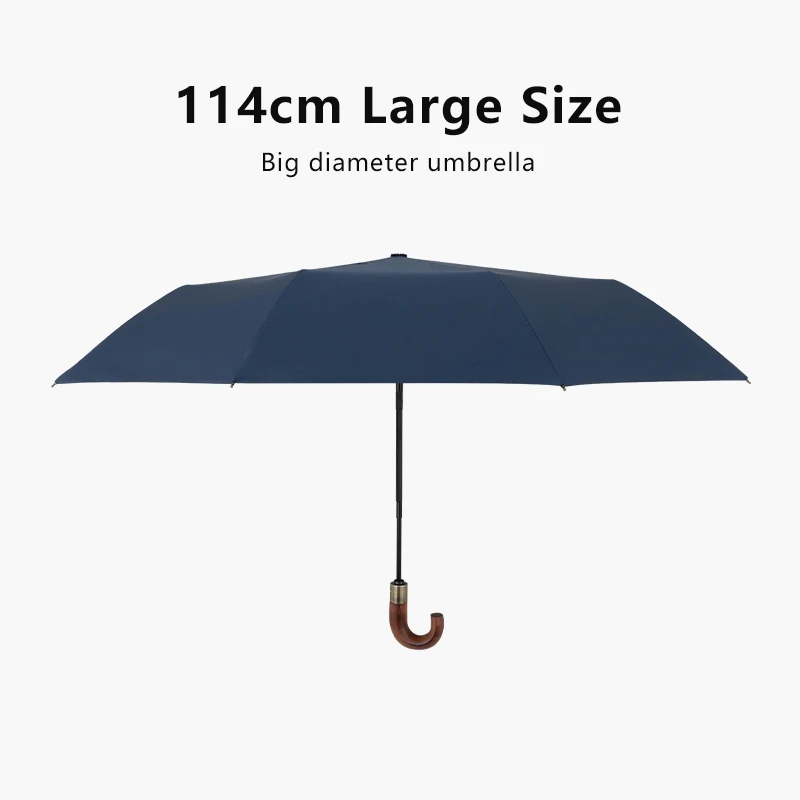 Large Wood Automatic Umbrella Business Men Brand Big Golf Folding Umbrella Rain Women Auto Vintage Parasol Windproof 10 Ribs folding umbrella automatic umbrella windproof umbrella wind resistant umbrella