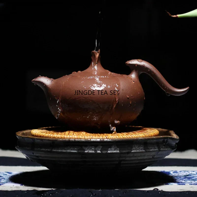 220ML Creative Handmade Flying Sky Pot Chinese Yixing Purple Clay Tea Pot Filter Beauty Kettle Raw Ore Mud Zisha Tea Set Gifts