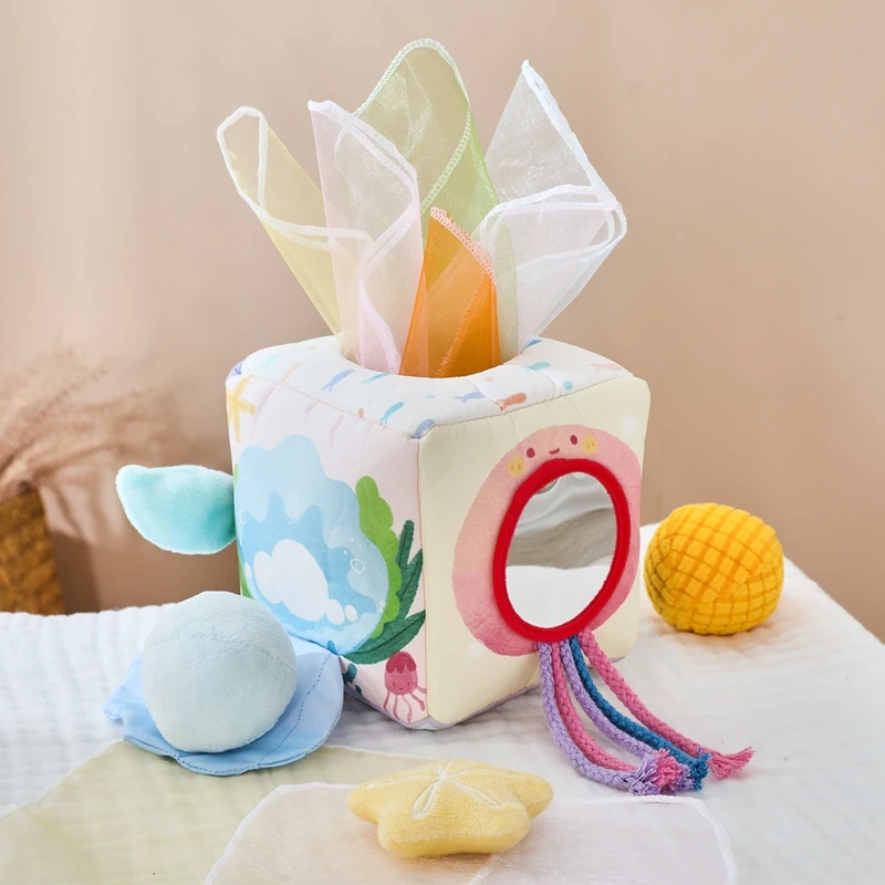 0-6 Monate Baby-Spielzeug: Weiche Bauernhoftiere, Musik-Touch-Sensorik-Spielzeugbox, Magisches Haus zur Entwicklung der Fingerpräzision bei Babys – Detail 24