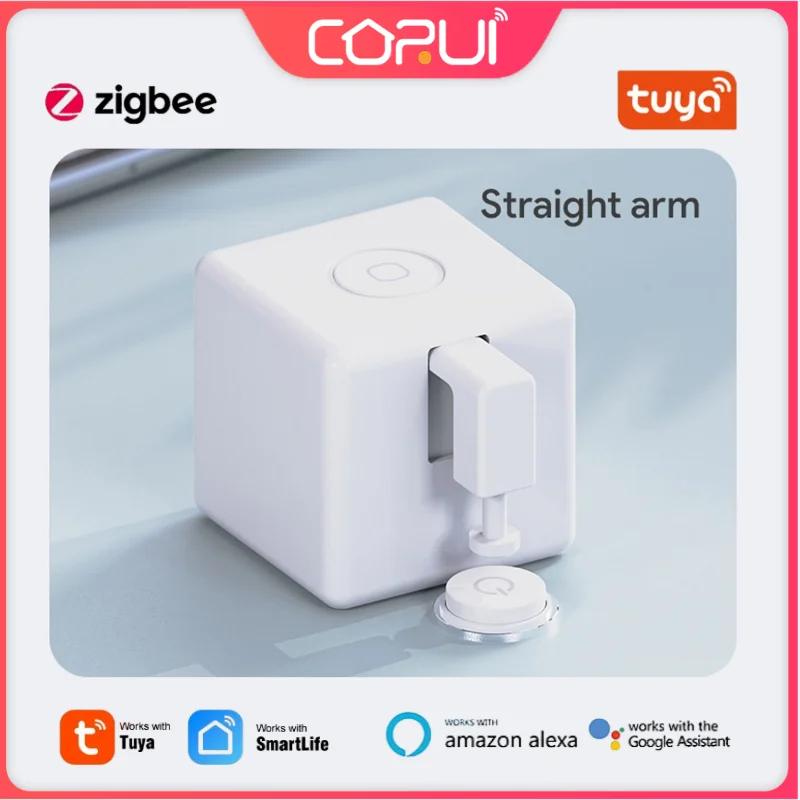 

CORUI Tuya Zigbee Smart Fingerbot Plus Smart Fingerbot Switch Button Pusher Smart Life APP Control Timer Alexa Google Assistant