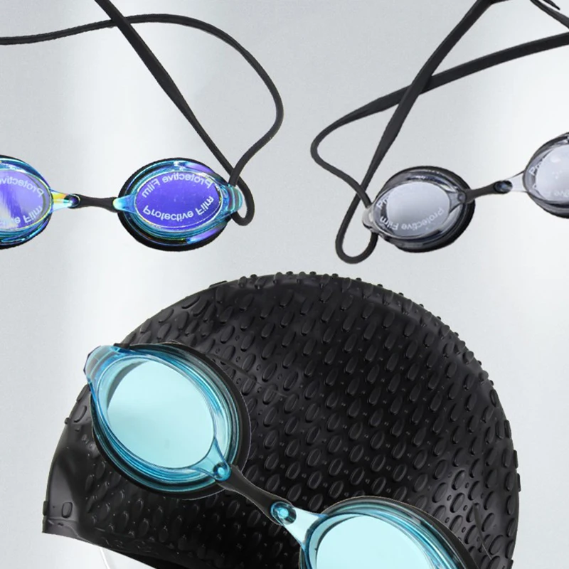 Gafas de natación impermeables para hombres y mujeres, lentes de protección UV antiniebla, profesionales, ajustables, de silicona