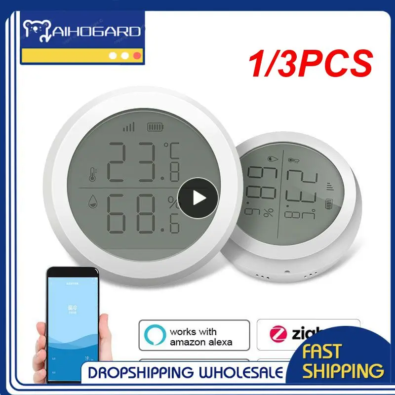 

1/3PCS Tuya Smart ZigBee Temperature and Humidity Sensor Smart Life APP Control Indoor Humidity Detector Works with ZigBee
