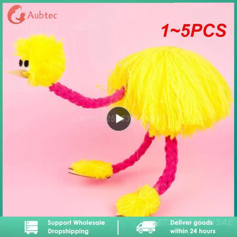 

1~5PCS Creative Stress Reliever Puppet Ostrich Children Interactive Educational Toy Puzzle Trick Stage Performance Puppet