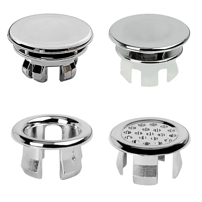 22-24mm Double Layer Sturdy Sink Hole Round Overflow Cover Sink Overflow Ring Sink Basin Overflow Trim Ring For Bathroom