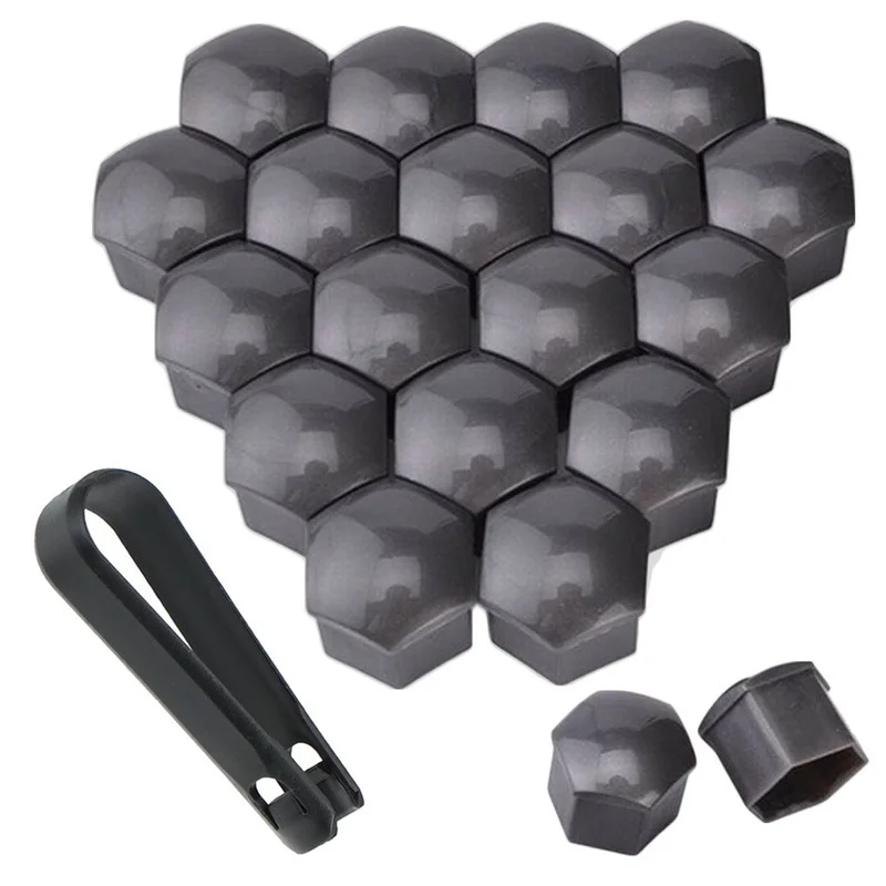 Car Wheel Nut Caps 20pcs Auto Tyre Hub Screw Anti-Rust Protection Cover Decoration 17mm 19mm 21mm