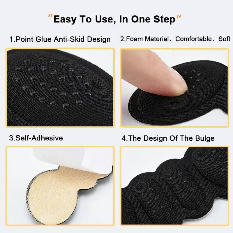 Shoe Insoles 2pcs Women Insoles Patch Heel Pads For Sport Shoes Pain Relief Antiwear Feet Pad Protector Back Sticker