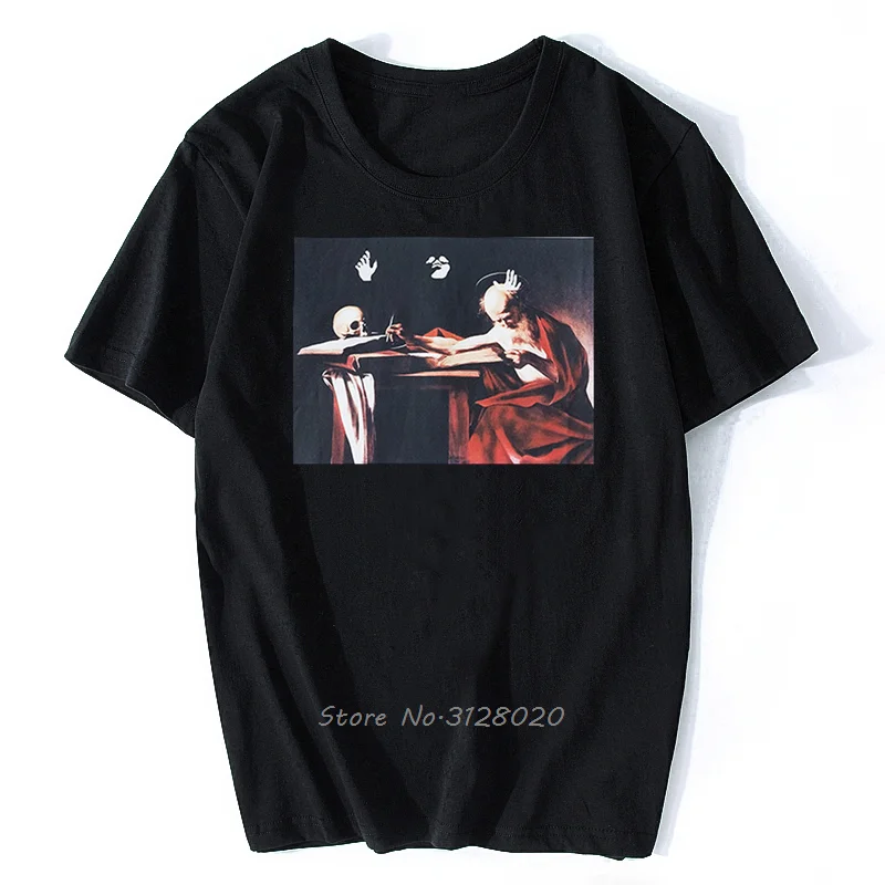 Mode Baumwolle Herren Mona Lisa Druck T Top Männer Sommer Luxus Designer T-shirt Casual T-Shirt Streetwear Harajuku – Detail 5