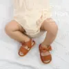 Meckior Summer Baby Shoes Toddler Flats Baby Sandals Soft Rubber Sole Anti-Slip Bowknot Crib First Walker Baby Boys Girls Shoes 3