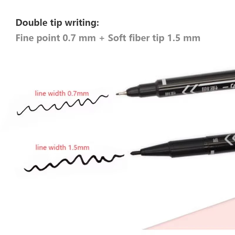 Assorted Tattoo Marking Pen Dual Tip Skin Marker Piercing Marking Pen Scribe Tool Tattoo supplies 10pcs