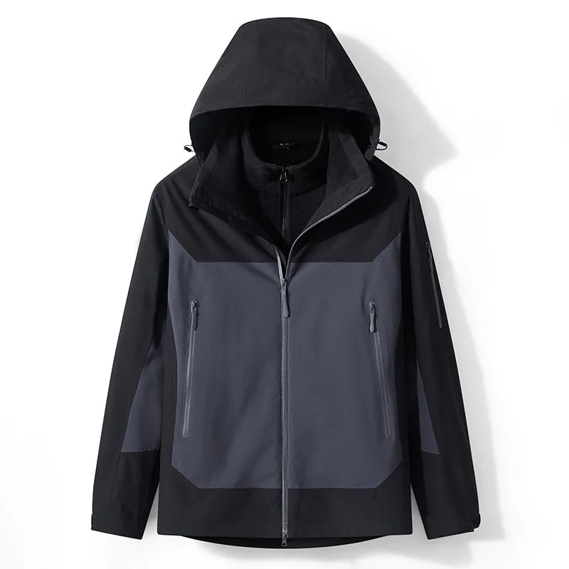 Motorcycle Jacket Mountaineering Parkas Man Jackets Military Coat Men's Spring Short Hooded Sweat-shirt Camping Coats Boy Winter