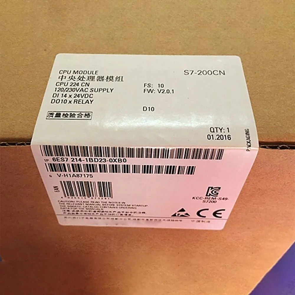 

New For S7-1200 6ES7 214-1BD23-0XB0 Control Module 6ES7214-1BD23-0XB0 in Box Sealed