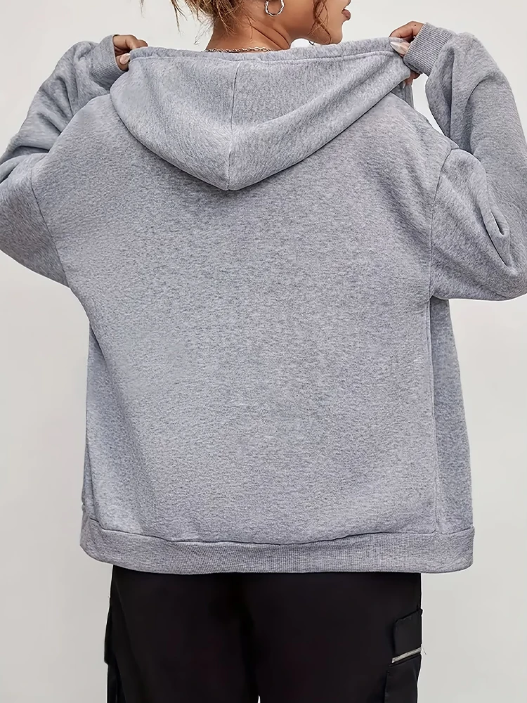 Playful Black Cat, Women'S Long Sleeve Zip-Up Casual Jacket with Cat Prints, Suitable for All Seasons Women'S Apparel Hoodie