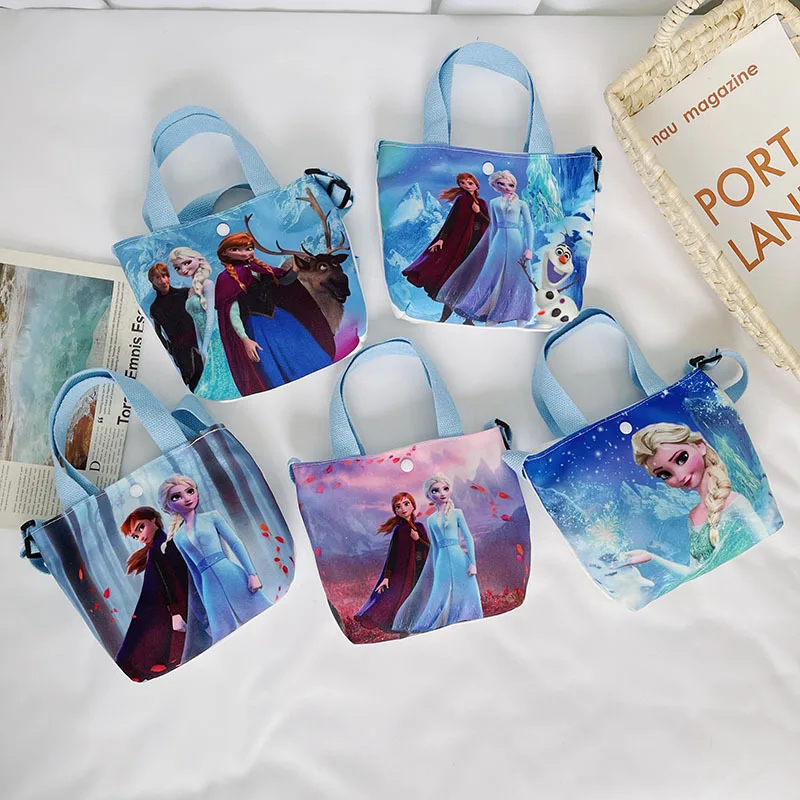 Disney Frozen Girls Handbag Cute Princess Elsa Cartoon Handbags Messenger Bag Per Neonate Fashion Shoulder Bag Regali Di Compleanno