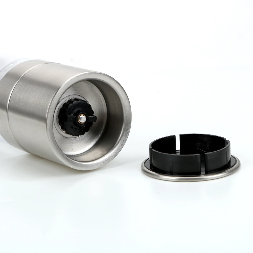 Seasoning Grinding Salt Cumin Spice Mill Pepper Grinder Shaker Stainless Steel 2 in 1 Manual