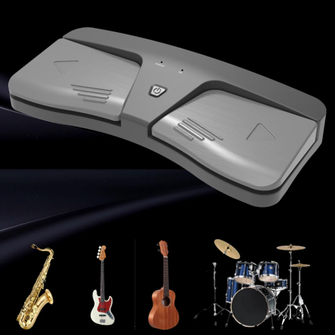 Wireless Page Turner Pedal Bluetooth Page Turner Wireless Turning Pedal Remote Control Compatible IOS Android