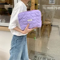 Women Heart Pattern Cosmetic Bag Makeup Bag Toiletries Organizer Zipper Bag Travel Wash Pouch Female Large Capacity Bags 1