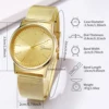 1PCs Women's Noble Temperament Watch Trend Simple Ladies' Luxury Mesh Strap Analog Quartz Watch The Best Choice For Girls' Gifts 6