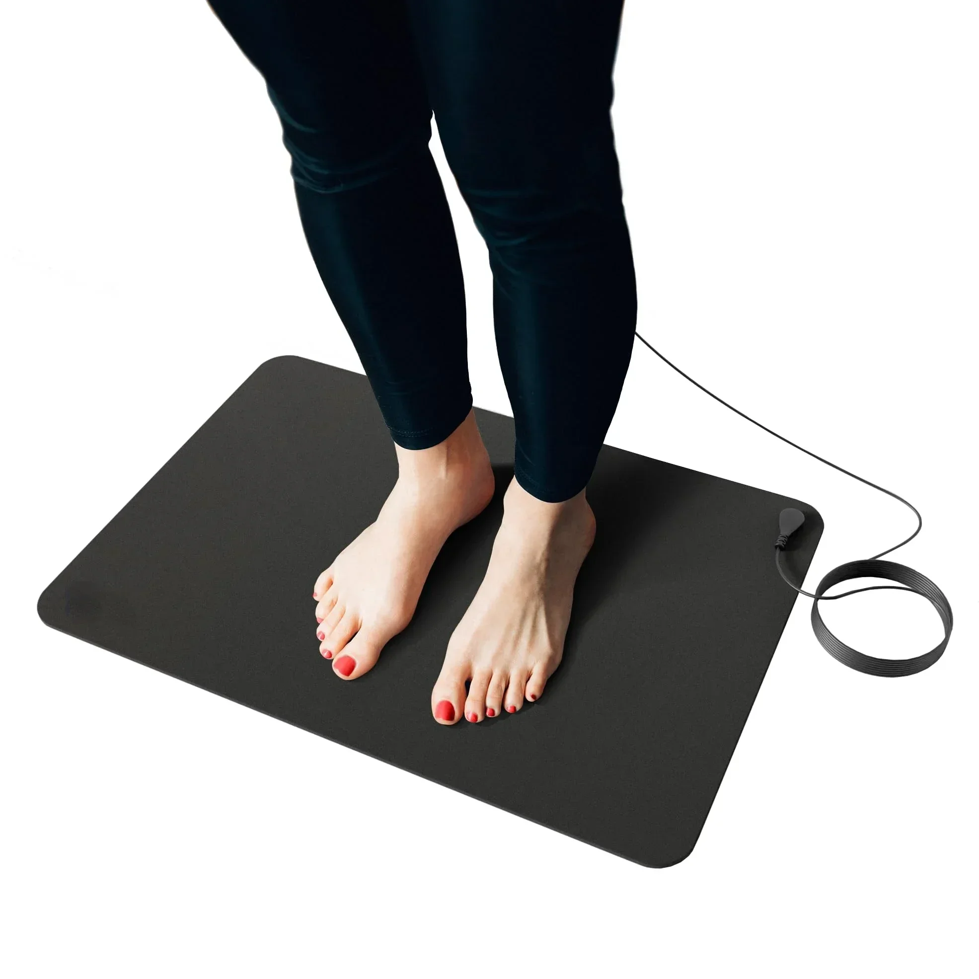 Grounding Mat Kit Earth Connected Therapy for Sleep Energy Pain Relief Inflammation Balance Wellness for Bed Computer Pet floor mat