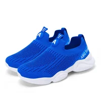 Nouveaux enfants chaussures décontractées respirant tricot baskets pour enfants sans lacet chaussures de course garçons léger confortable chaussures de marche 2